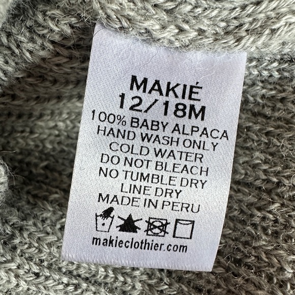 100% Baby Alpaca cardigan By specialty clothier Makie. - Picture 4 of 4